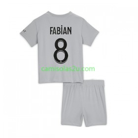 Camisolas de futebol Paris Saint-Germain Fabian 8 Criança Equipamento Alternativa 2022/23 Manga Curta